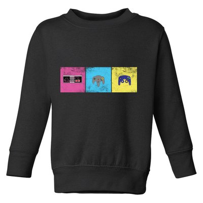 Retro Old School Gamer Toddler Sweatshirt