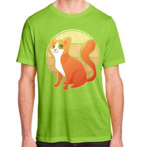 Retro Orange Cat Adult ChromaSoft Performance T-Shirt