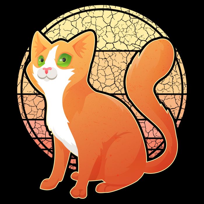Retro Orange Cat Performance Shirt