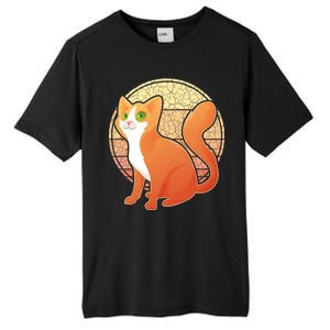 Retro Orange Cat Tall Fusion ChromaSoft Performance T-Shirt