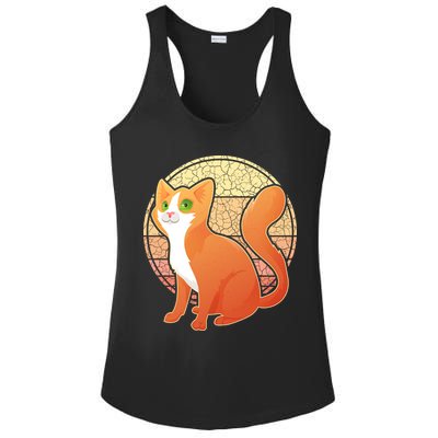 Retro Orange Cat Ladies PosiCharge Competitor Racerback Tank