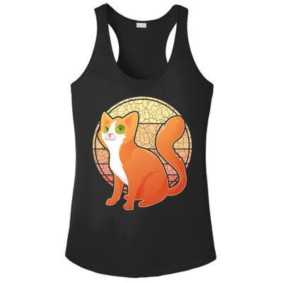 Retro Orange Cat Ladies PosiCharge Competitor Racerback Tank