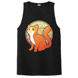 Retro Orange Cat PosiCharge Competitor Tank