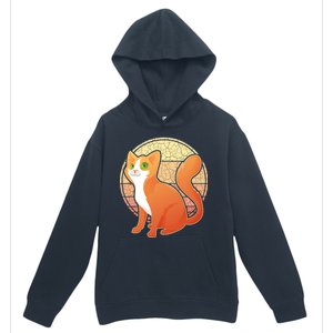 Retro Orange Cat Urban Pullover Hoodie