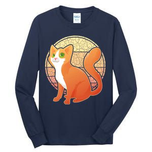 Retro Orange Cat Tall Long Sleeve T-Shirt