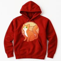 Retro Orange Cat Hoodie