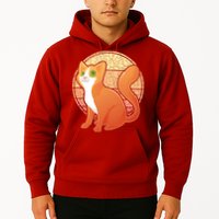 Retro Orange Cat Hoodie