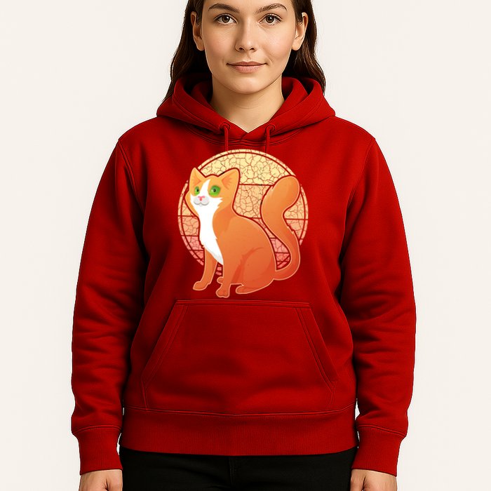 Retro Orange Cat Hoodie