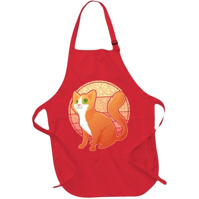 Retro Orange Cat Apron