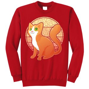 Retro Orange Cat Sweatshirt