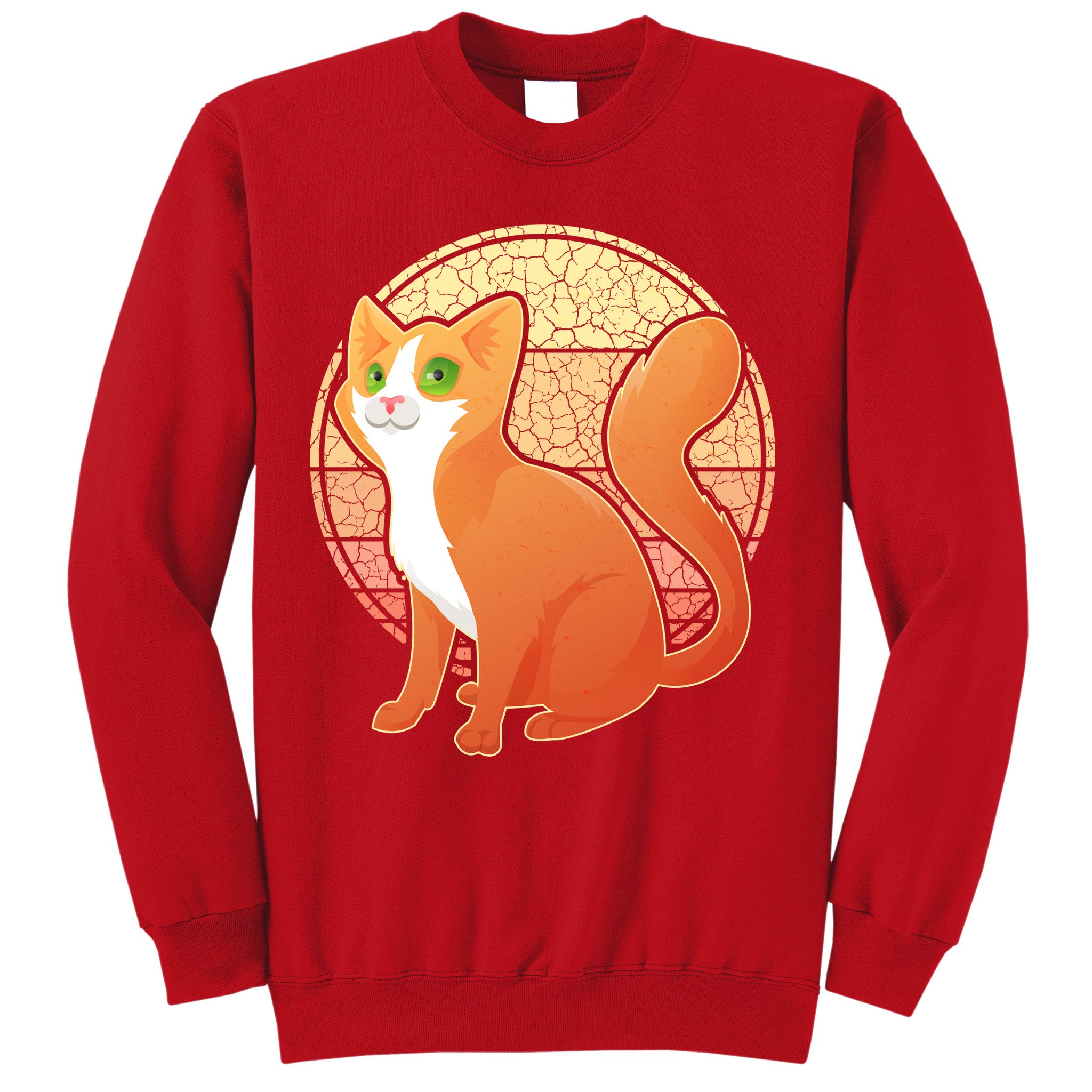 Retro Orange Cat Sweatshirt