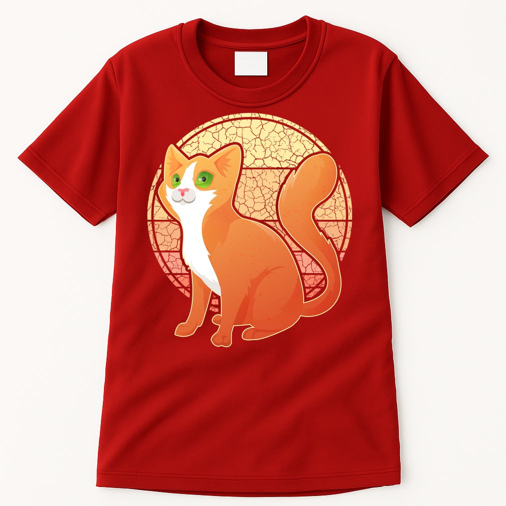 Retro Orange Cat Tall T-Shirt