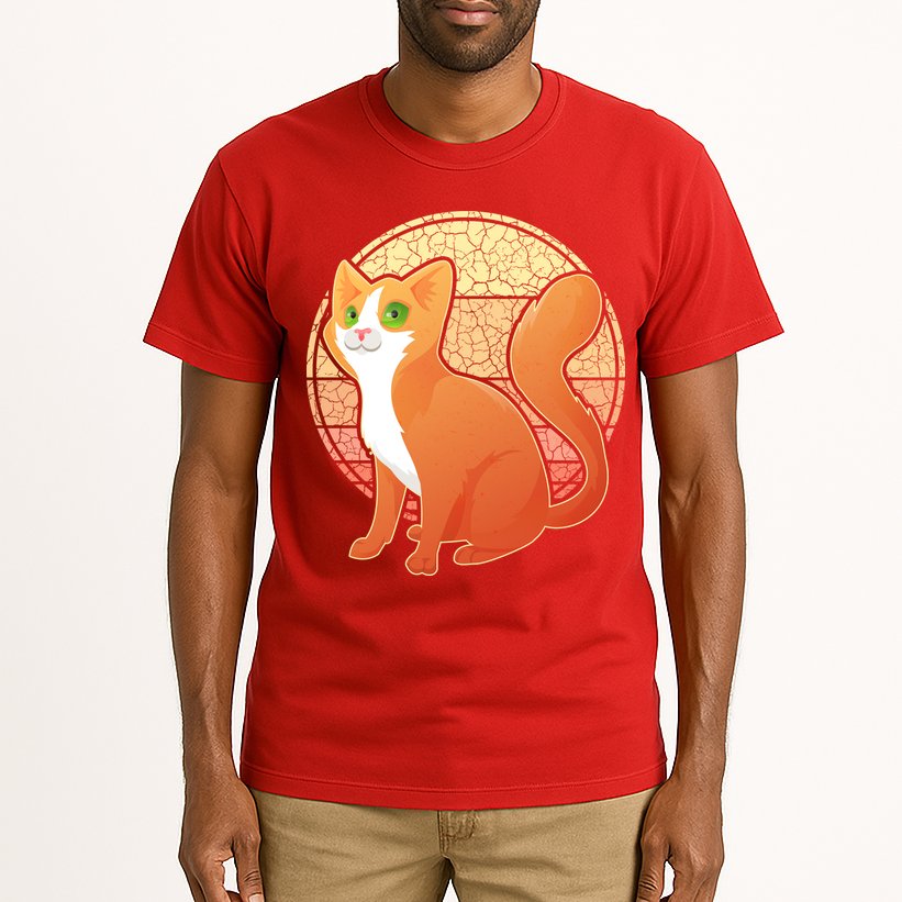 Retro Orange Cat Tall T-Shirt