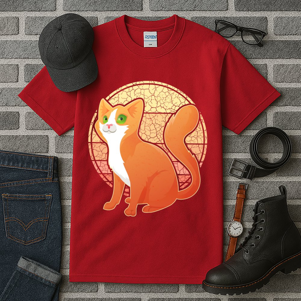 Retro Orange Cat Tall T-Shirt