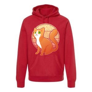 Retro Orange Cat Premium Hoodie