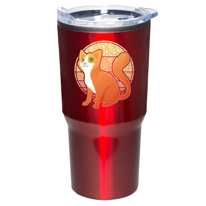 Retro Orange Cat Tumbler