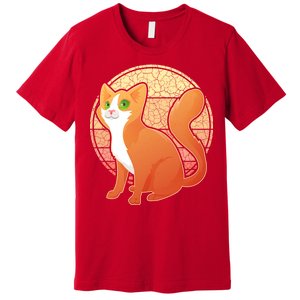 Retro Orange Cat Premium T-Shirt