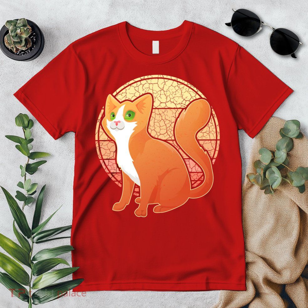Retro Orange Cat Premium T-Shirt
