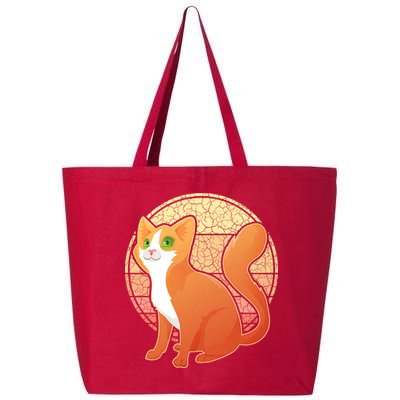 Retro Orange Cat 25L Jumbo Tote