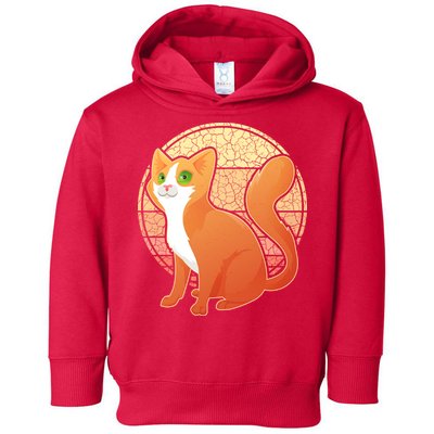 Retro Orange Cat Toddler Hoodie
