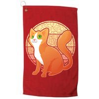 Retro Orange Cat Golf Towel