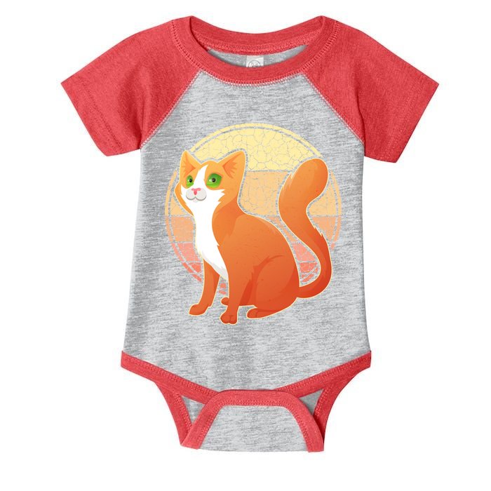 Retro Orange Cat Infant Baby Jersey Bodysuit