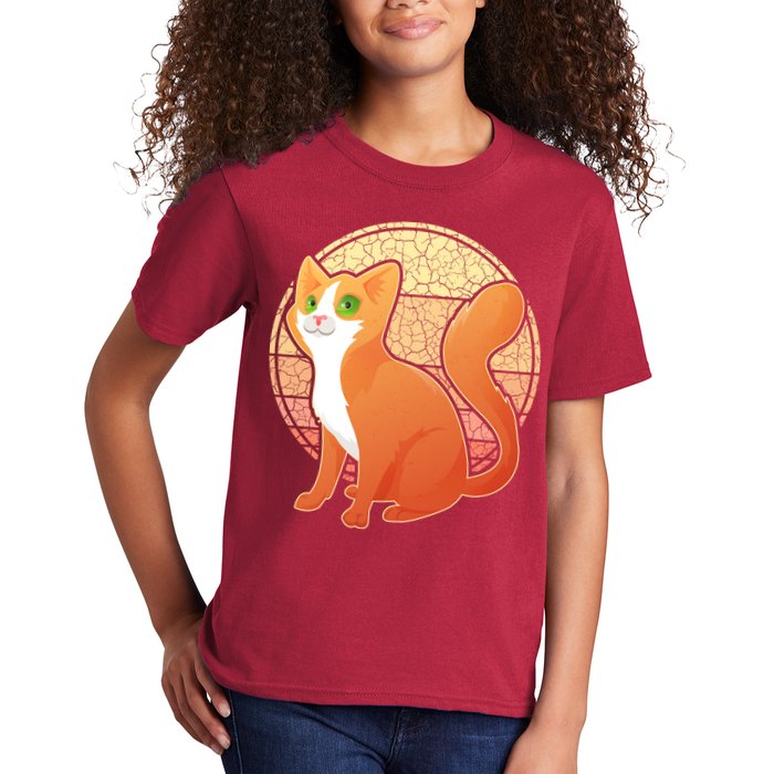 Retro Orange Cat Kids T-Shirt