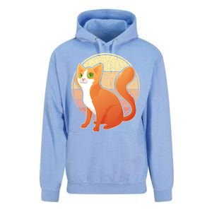 Retro Orange Cat Unisex Surf Hoodie