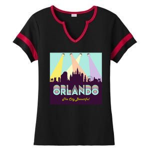 Retro Orlando Florida Ladies Halftime Notch Neck Tee