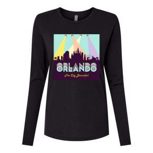 Retro Orlando Florida Womens Cotton Relaxed Long Sleeve T-Shirt