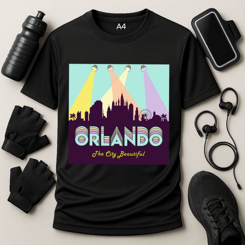 Retro Orlando Florida Cooling Performance Crew T-Shirt