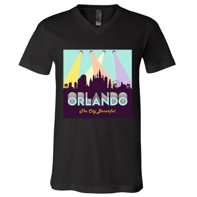 Retro Orlando Florida V-Neck T-Shirt