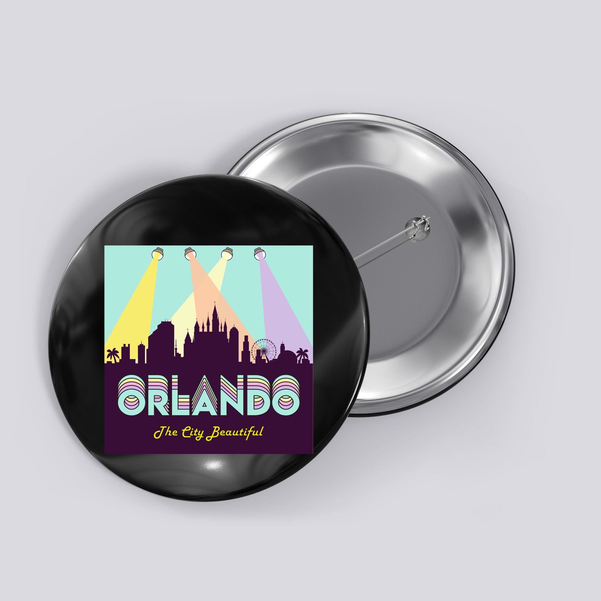 Retro Orlando Florida Button
