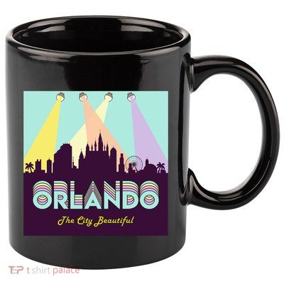 Retro Orlando Florida 11oz C Handle Ceramic Mug