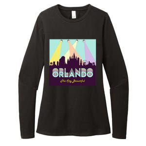 Retro Orlando Florida Womens CVC Long Sleeve Shirt