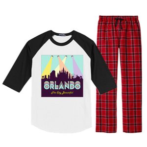 Retro Orlando Florida Raglan Sleeve Pajama Set