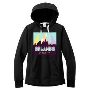 Retro Orlando Florida Women's Fleece Hoodie