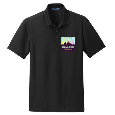 Retro Orlando Florida Dry Zone Grid Polo