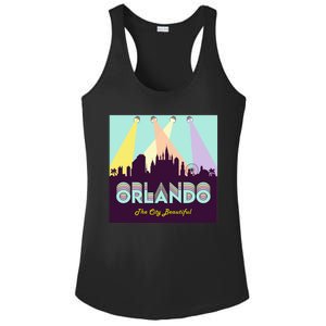 Retro Orlando Florida Ladies PosiCharge Competitor Racerback Tank