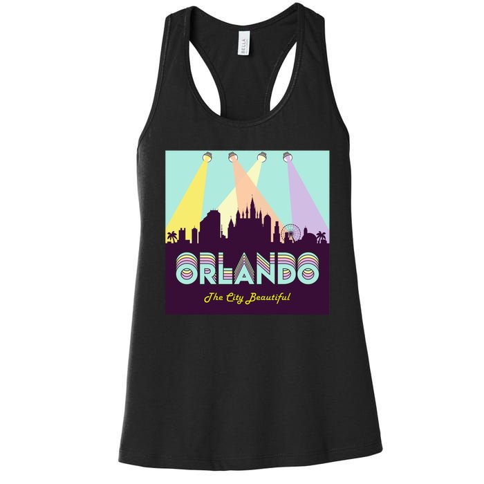 Retro Orlando Florida Women's Racerback Tank