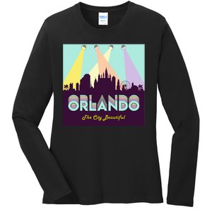 Retro Orlando Florida Ladies Long Sleeve Shirt