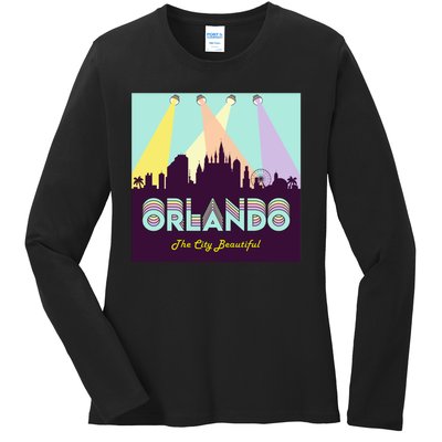 Retro Orlando Florida Ladies Long Sleeve Shirt