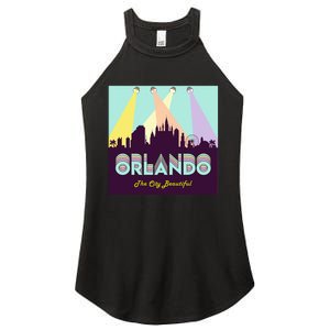 Retro Orlando Florida Women's Perfect Tri Rocker Tank