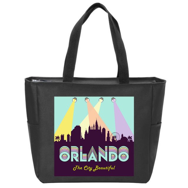 Retro Orlando Florida Zip Tote Bag