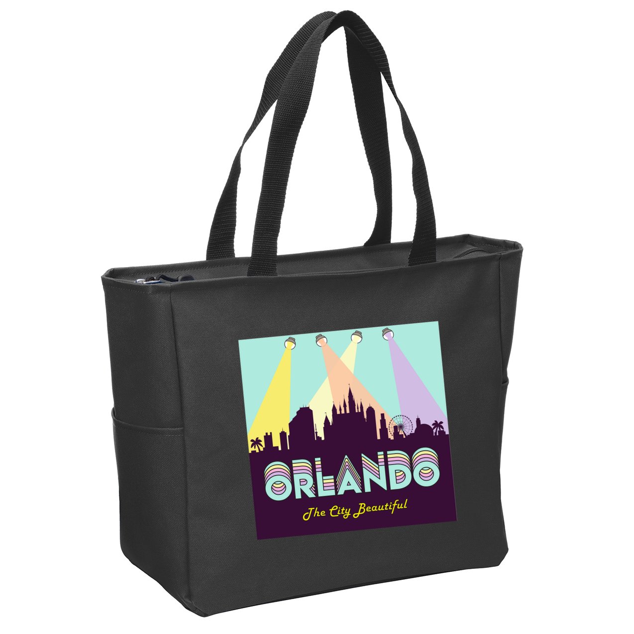 Retro Orlando Florida Zip Tote Bag