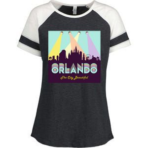 Retro Orlando Florida Enza Ladies Jersey Colorblock Tee