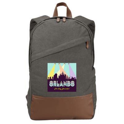 Retro Orlando Florida Cotton Canvas Backpack