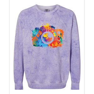 Retro Paint Camera Colorblast Crewneck Sweatshirt