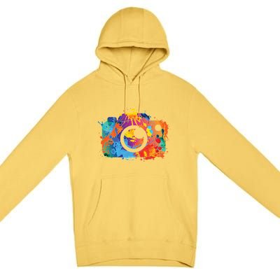 Retro Paint Camera Premium Pullover Hoodie