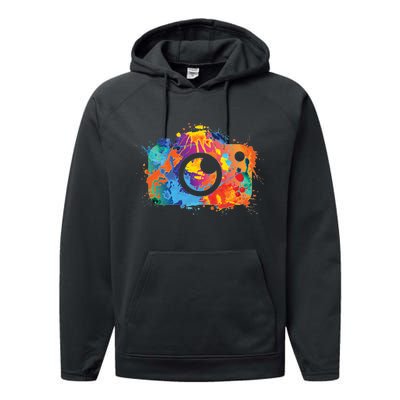 Retro Paint Camera Performance Fleece Hoodie